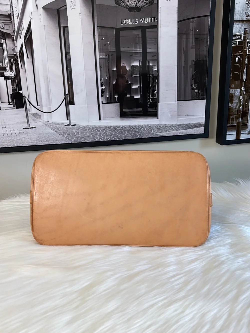 Louis Vuitton Monogram Alma Satchel in Brown and Tan